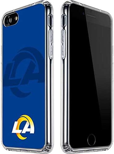Skinit Clear Phone Case Compatible with iPhone SE (2nd & 3rd Gen) - Officially Licensed NFL Los Angeles Rams Double Vision Design