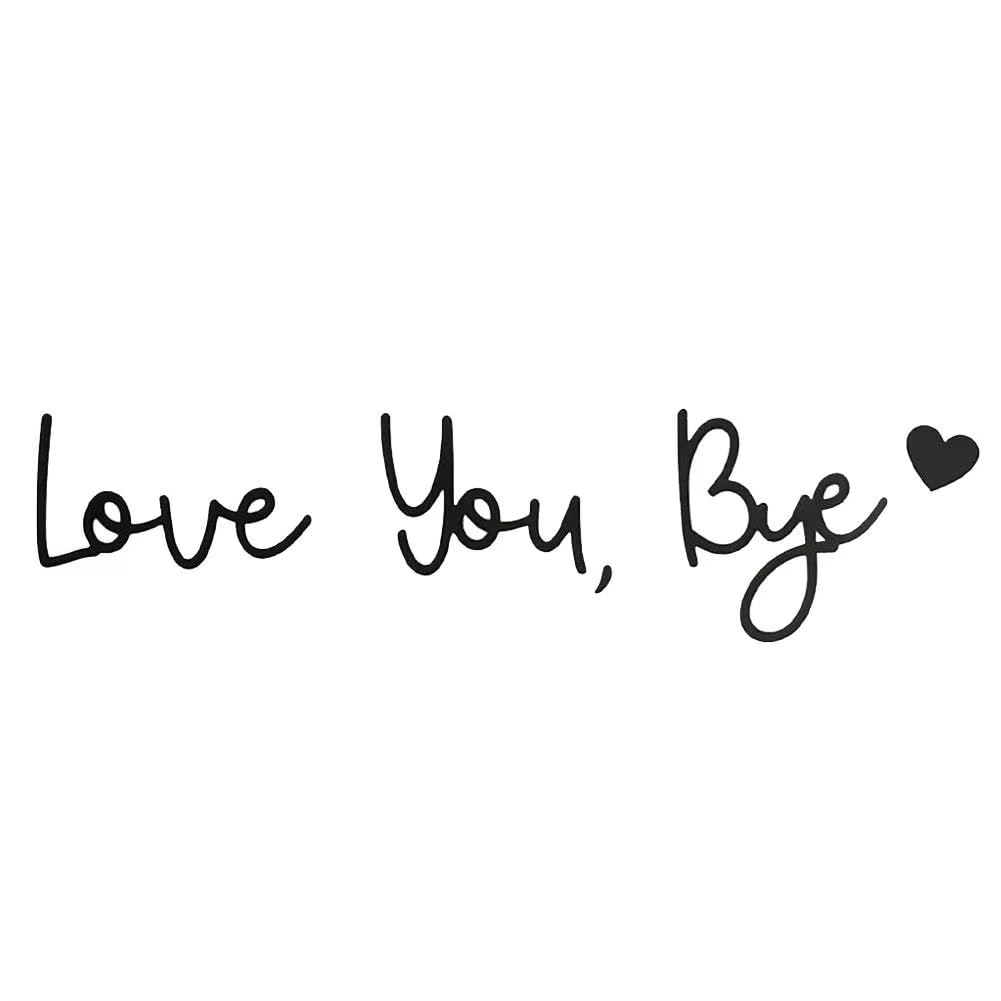 CTRLZS Love You Bye Sign Wall Decor Letters Wall Decor Bye Love You Wooden Script Sign - Wall Art Home Decor for Love