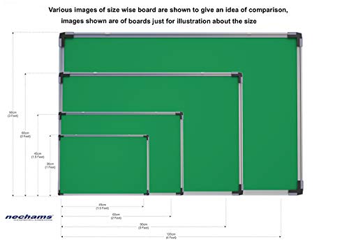 Image of Nechams Hexa Lite Series Fabric Notice Pin-Up Soft Board /Bulletin Board for Office, School, College, Institution and Home ect. Size: 1.5 feet x 2feet / 45 cm x 60 cm (Green Color)