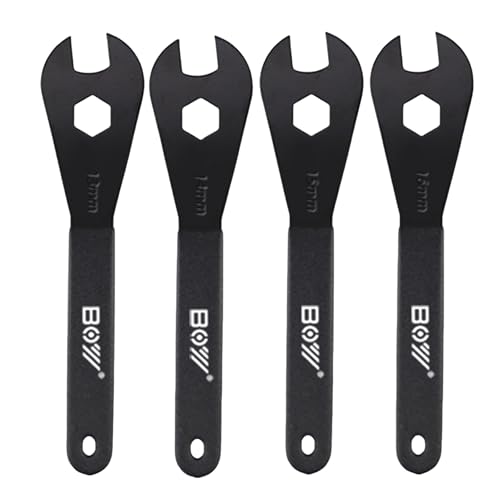 KMRDND Bicycle Cone Wrench Set Tool, Bike Wheel Hub Spanner Axle Nut Installer Remover Cycling Wrench (Wrench13-14-15-16)