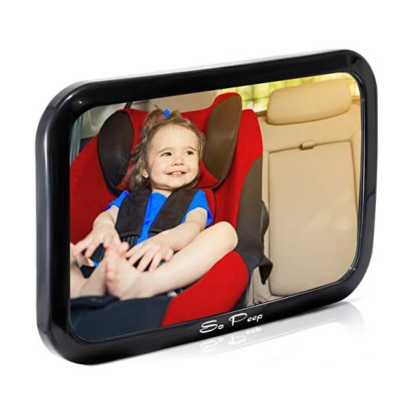 So Peep Baby Rücksitzspiegel - Baby Erstausstattung fürs Auto - Kindersitz-Spiegel für Babys & Kinder - Stabiler…