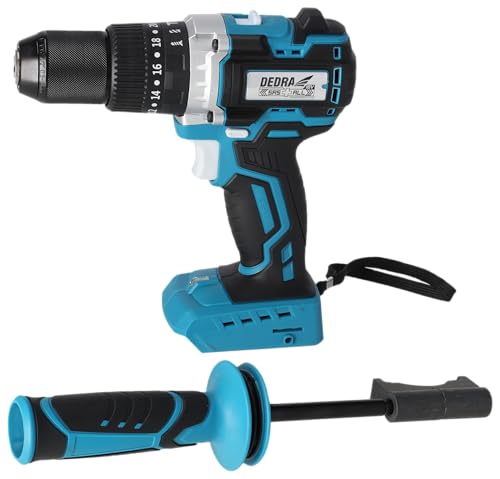 Dedra DED7140 – akumulatorowa wiertarko-wkrętarka 18 V bezszczotkowa z funkcją udaru, moment obrotowy 85 Nm, uchwyt 13 mm, 2-biegowa, LED