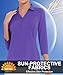 Women's Polo Shirt 3/4 Long Sleeve Golf Quick Dry T Shirts UPF 50+ Athletic Casual Work Shirts Tops for Women(Dark Purple,XL)