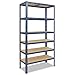 shelfplaza® 180x120x60cm HOME Étagère charge lourde bleu/etagere metallique 6 Niveaux / 145kg capacité charge/etagere en metal, étagères de rangement & etagere rangement garage acier