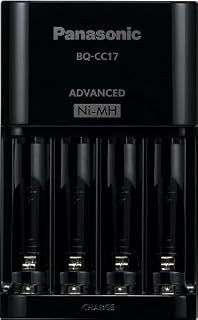 Panasonic BQ-CC17KSBA eneloop Advanced Individual Battery Charger with 4 LED Charge Indicator Lights