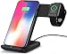 MQOUNY Wireless Charger,2 in1 in 1 Wireless Charger Stand,Charging Station Compatible with iWatch Series 5/4/3/2/1,Fast Wireless Charger Compatible with iPhone 8/X/XR,Samsung S10 All Qi Phones(Black)