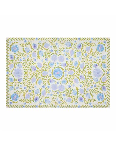 House of Noa Tumbling Play Mat for Floor Foldable Foam Playmat Non-Toxic Wipeable Mat | Suzette Bluebell | 4 x 6