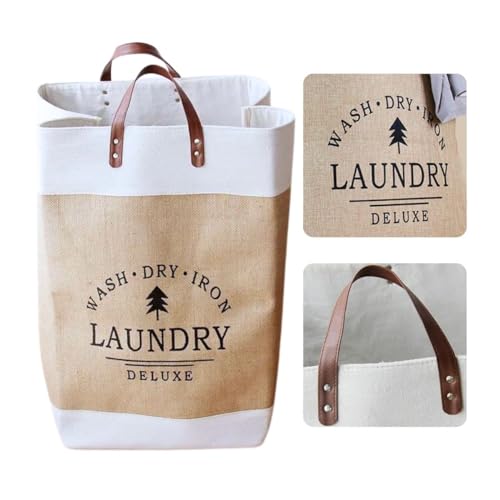 Cesto para Roupa Suja Organizador em Tecido Multiuso Dobrável Partna 4257 Bege