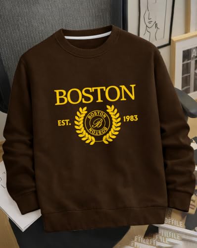 Image of Noble Monk Men's Round Neck Sweatshirt | Casual Long Sleeve Pullover | Regular Fit Winter Wear Top | Stylish Daily Outerwear
