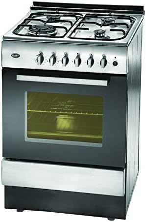 Kaff Cooking Range with Stainless Steel 4 Burner Hob, Black, KTM 60