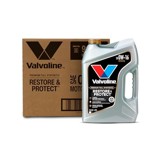 Image of Valvoline Restore & Protect Full Synthetic 0W-16 Motor Oil 5 Quart, Pack of 3