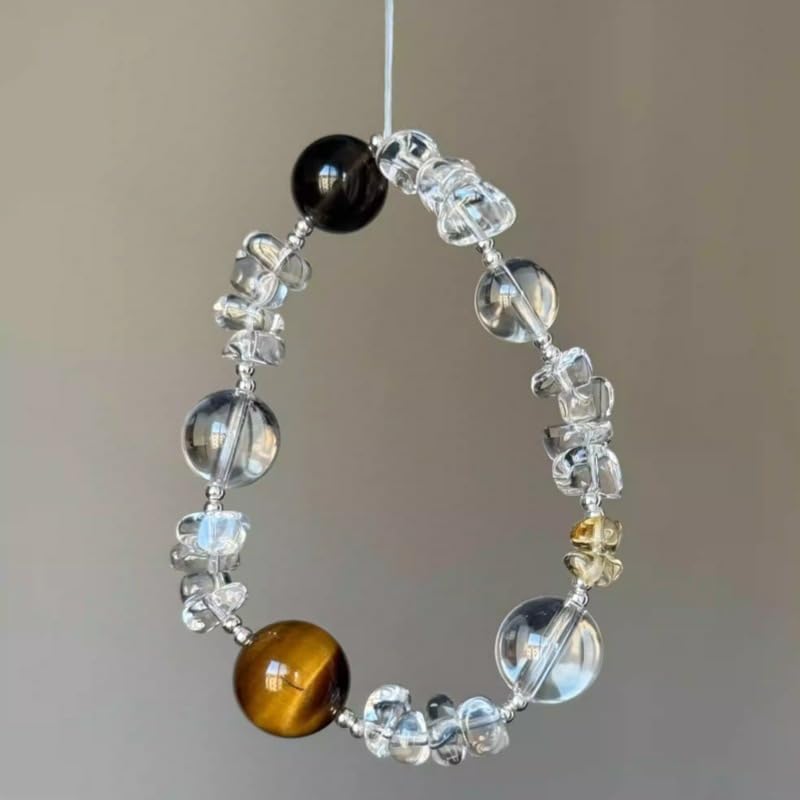 Bracelet en cristal de guérison quartz clair, cadeau spirituel pour homme femme