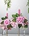 DuHouse 25Pcs Artificial Roses Flowers Fake Roses with Stems Real Touch Foam Flowers for DIY Wedding Bouquet Centerpiece Floral Arrangement Party Home Decor(Pink)