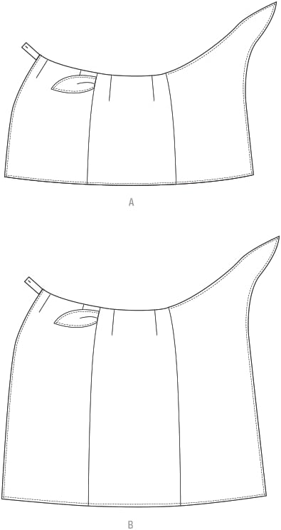 Butterick B6934A Misses' Wrap Skirt Sewing Pattern Kit in Two Lengths, Design Code B6934, Sizes XS-S-M-L-XL-XXL