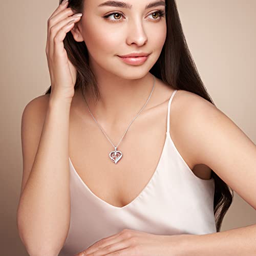 Granddaughter Gifts from Grandma, Granddaughter Necklace 925 Sterling Silver Heart Necklace Generations Gifts from Grandma Birthday Gifts for Granddaughter2