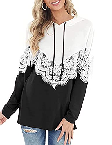 MUMZUGI Felpa con Cappuccio Donna Manica Lunga