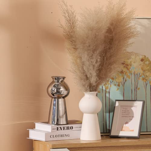 Weidilidu White Ceramic Vase Nordic Minimalist Style Decor For Countertop Center Dresser Kitchen Living Room Home Decor White Matte Abstract Vase(White 659) #TOP4