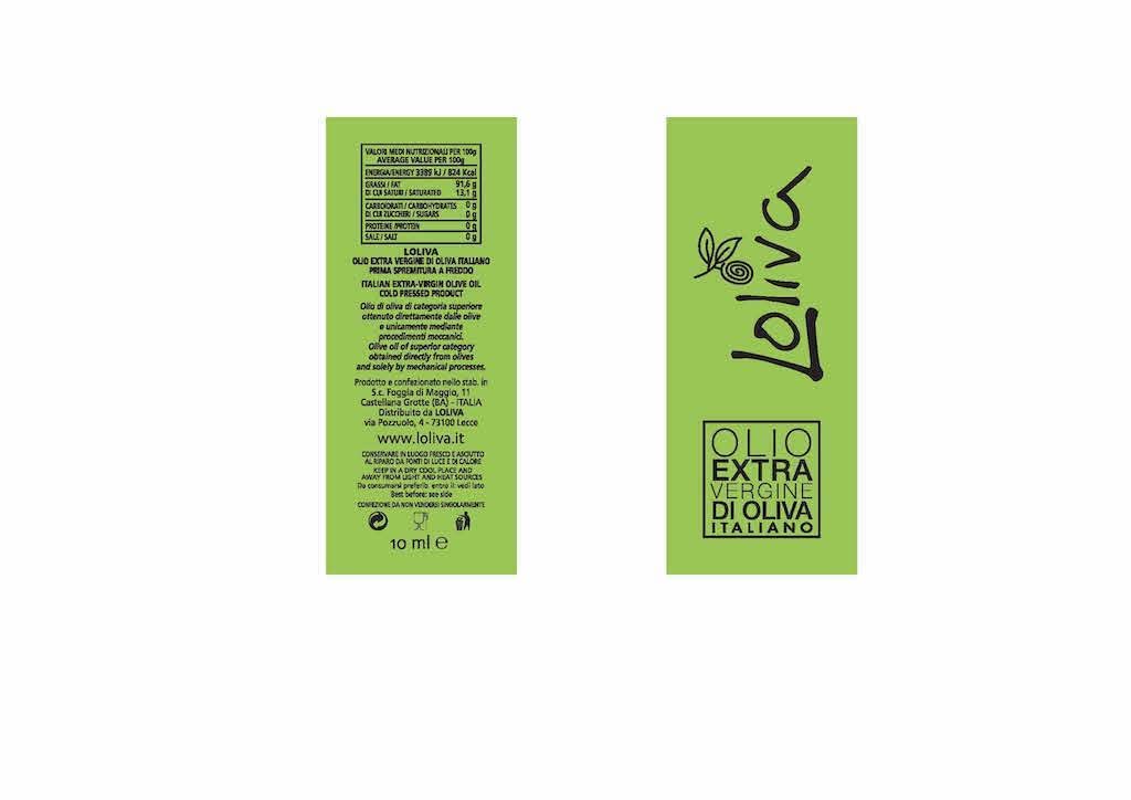 OLIO EXTRAVERGINE DI OLIVA BUSTINE MONODOSE 10 ML