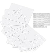 7x alfabet sjablonen/schrijfmallen met designs