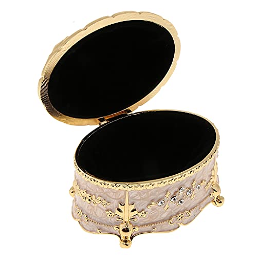 Boîte à bijoux de voyage en métal précieux style rétro et luxe