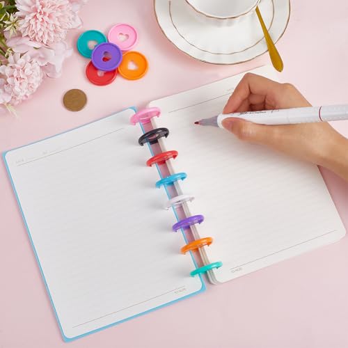 CRASPIRE 60 unidades de discos de encadernação de livros de 35 mm, discos de encadernação de plástic