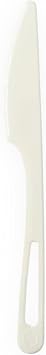 World Centric Compostable TPLA Knife, 7" Pack of 1000, Made from Plants and Minerals, White Bioplastic Utensil, Sustainable, Strong, Heat Resistant, No Added PFAS