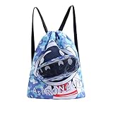Zaino per Bambini con Scomparti Separati Portatile e Divertente per Sport Nuoto Ragazzi e Ragazze (Blue-6, 8y-12y)
