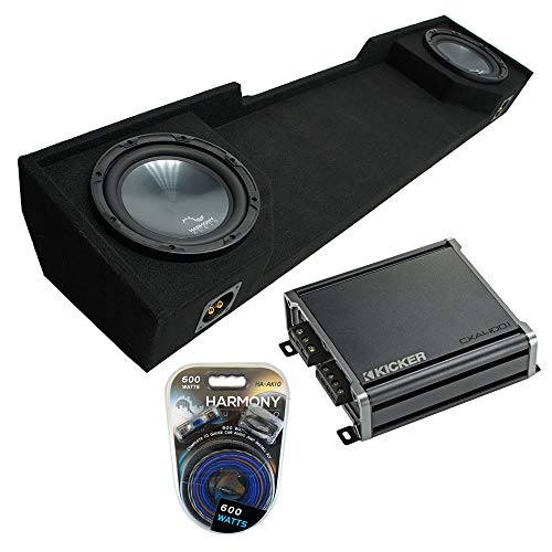 Harmony Audio Bundle R124 Compatible with Chevy CK Silverado Ext Truck 1988-1998 Dual 12