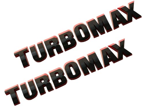 Image of 2pcs New Hood Letter Logo Emblem Badge Adhesive Nameplate Compatible with 2024-2025 Silverado Turbo-max 85079242 (Redline)