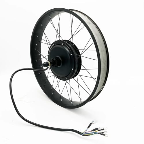 CHAOZHU Rear Electric Bike Fat Tire Wheel, 48V-72V 3000W-5000W Motor, 8kW Peak, 175/190mm Hub for Off-Road & All-Terrain Riding (Dropout Width: 175mm, Wheel Size: 24