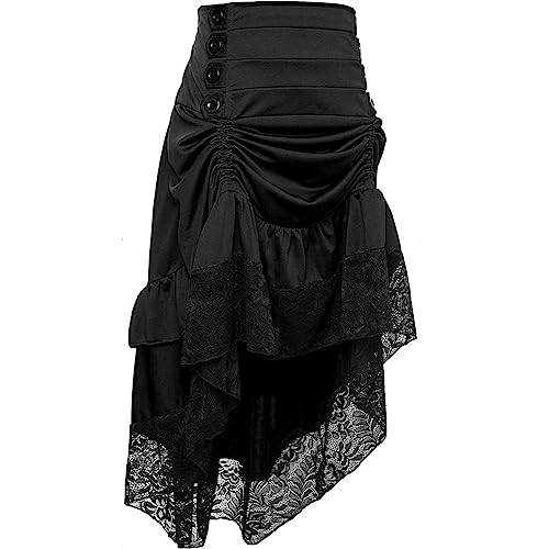Zooma Women's Vintage Steam Punk Skirt Costume Slip Underskirt Black Mesh High Waist Midi Maxi Long Skirt - - XXL steampunk buy now online Zooma Women's Vintage Steam Punk Skirt Costume Slip Underskirt Black Mesh High Waist Midi Maxi Long Skirt - - XXL steampunk buy now online