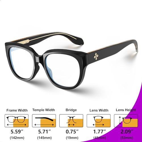 VISOONE Retro Round Blue Light Blocking Glasses with Anti Computer Glare for Gaming Women and Men BLAZE