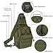 Qcute Tactical Backpack, Waterproof Military Cross-body Molle Sling Shoulder Backpack Chest Bag for Outdoor Every Day Carry (Army green)