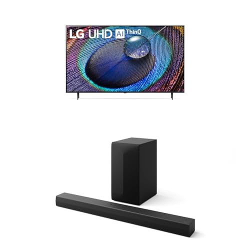 Image of LG 75-Inch Class UR9000 Series Alexa Built-in 4K Smart TV (3840 x 2160),Bluetooth, Wi-Fi, USB, Ethernet, HDMI 60Hz Refresh Rate, AI-Powered 4K,Black, 3.1 ch. Sound Bar with Dolby Audio