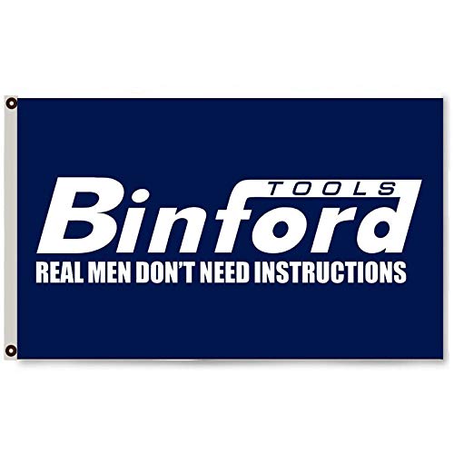 Astany Binford Tools Flag Banner Real Men Don't Heed Instructions Man Cave 3x5Feet