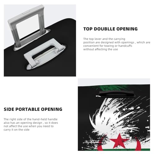 Travel Luggage Cover Algeria Algerians Flag Fashion Washable Baggage Suitcase Protector Fit For Luggage X-Large4