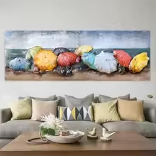 Art mural et peintures sur toile abstraites de paysage marin