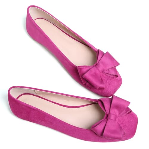 Image of Dear Time Women's Flats Shoes Bowknot Dressy Ballets Loafers Wedding Business Casual Walking Shoes