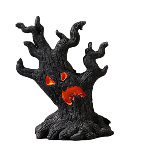 Árbol Aterrador, Accesorios de Halloween con Cara de Corteza,Figura de Demonio de Corteza de la Cara 'árbol 'Horror fantasmal | de Mesa, decoración de Halloween