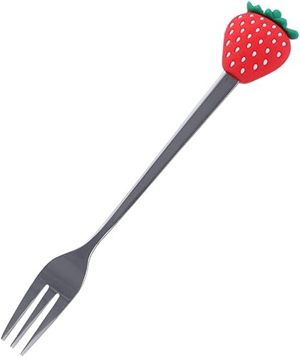 WEISHA Cuchara tenedor 1 pieza de acero inoxidable con forma de fruta cuchara de café con forma de fruta postre cuchara de helado tenedor cuchara de