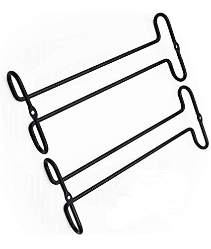 Lapxsnzd Wine Glass Rack - Under Cabinet Stemware Wine Glass Holder Glasses Storage Hanger Metal Organizer For Bar Kitchen Black (1 Rows 2 Pack) #TOP2