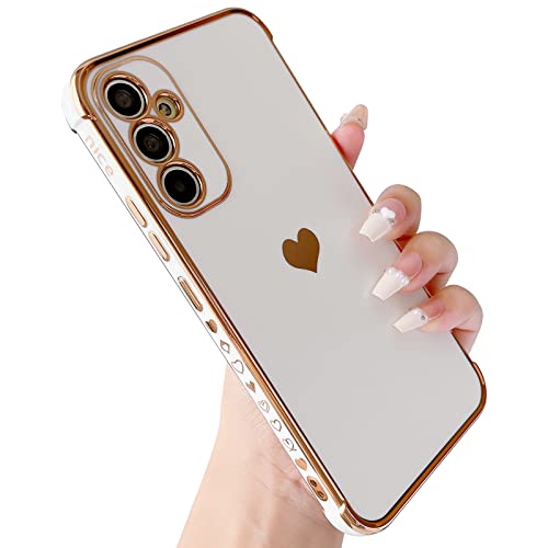 Coque pour Galaxy A34 5G jolie protection silicone design cœur