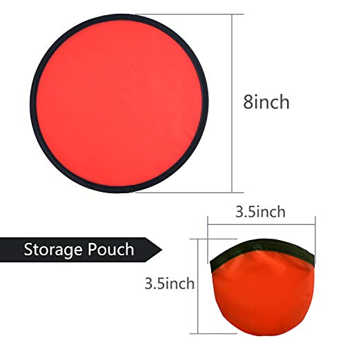 SAYAYA 30 Pieces Foldable Flying Disc/Fan with Storage Pouch for Summer Outdoor Activity, 5 Colors - Thumbnail 2