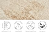 -LUXOR- living Sitzkissen Coste - Kunstfell Stuhlauflage als Deko Wohnzimmer oder Stuhlkissen - gemütliches Sitzkissen Stuhl Dekokissen 40 cm rund Beige 1 Stück
