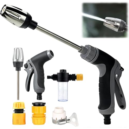 Aquoxis Pressure Washer Power High-Pressure Cleaner for Every Garden Hose Powerful Multi-Functional Household High-Pressure Washer Adjustable Nozzle Cleaning Sprayer for Patio Car Driveway Deck