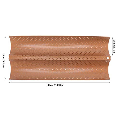 French Bread Baking Pan, Baguette, 2 Slot Non-Stick Food Grade Carbon Steel Perforated Design French Baguette Baking Pan For The Home Baguette #TOP3