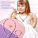 Girls Colorful Butterfly Jewelry Set - Toddler Butterfly Necklace Girls Pretend Plasy Toy Jewelry Box Set with Bead Necklace, Bracelet and Ring - Play Accessories - Ages 3+ Girl Birthday Gifts-Style 2