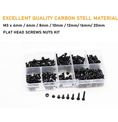 Binifimux CF-765 M3 Screws Kit, M3 Flat Head Machine Screws thumb #1