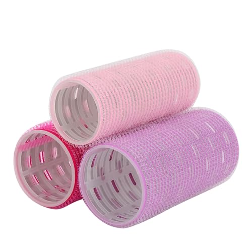 Lmrysalque 3 uds, rulos de pelo autoadhesivos, agarre portátil, rizadores de peinado, herramienta de peluquería