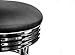 TRINITY Heavy Duty 30-Inch Backless Swivel Bar Stool for Kitchen, Garage, or Workshop, Chrome Finish with Faux Leather Seat, 2 Pack, Black